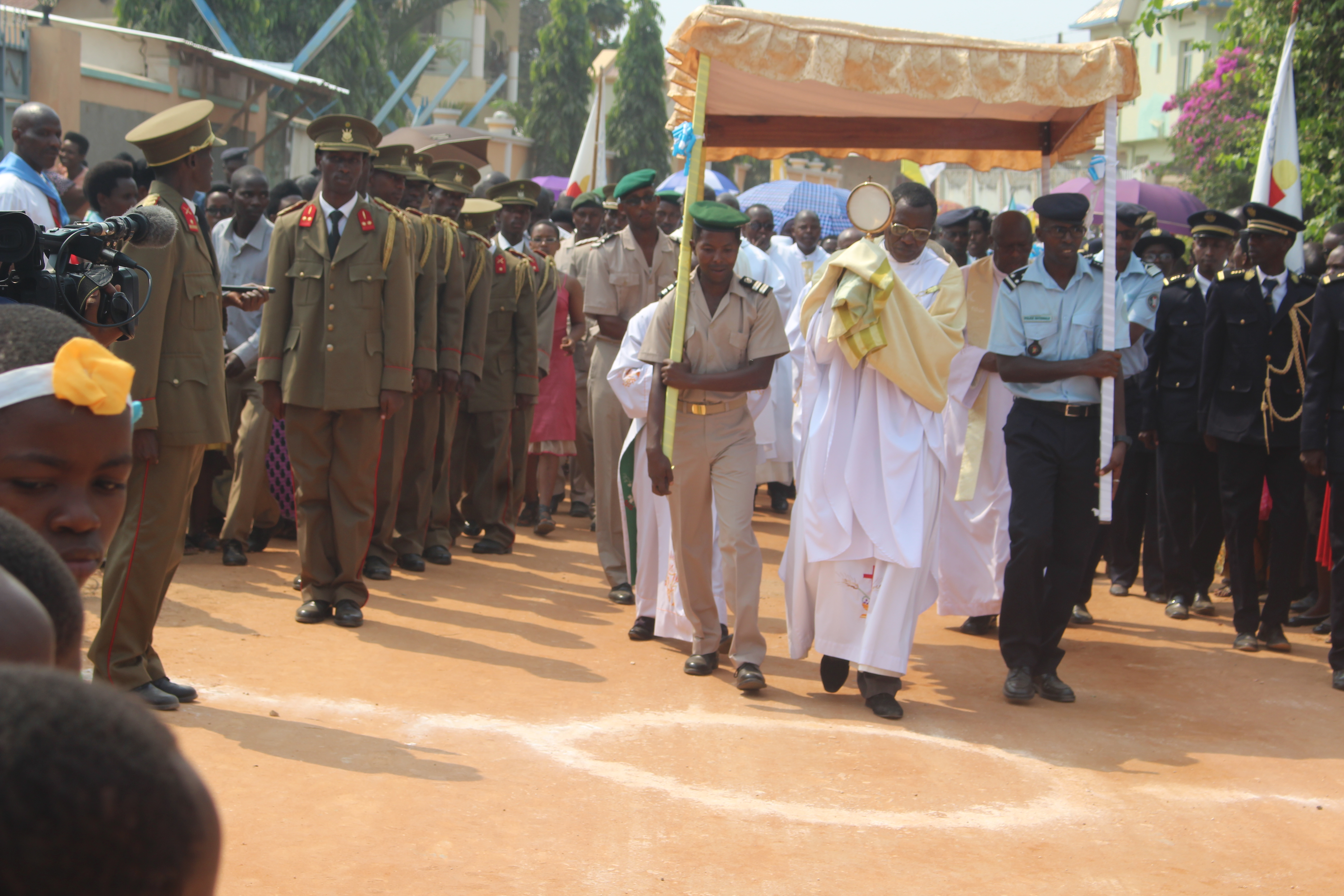 Lors de la procession 