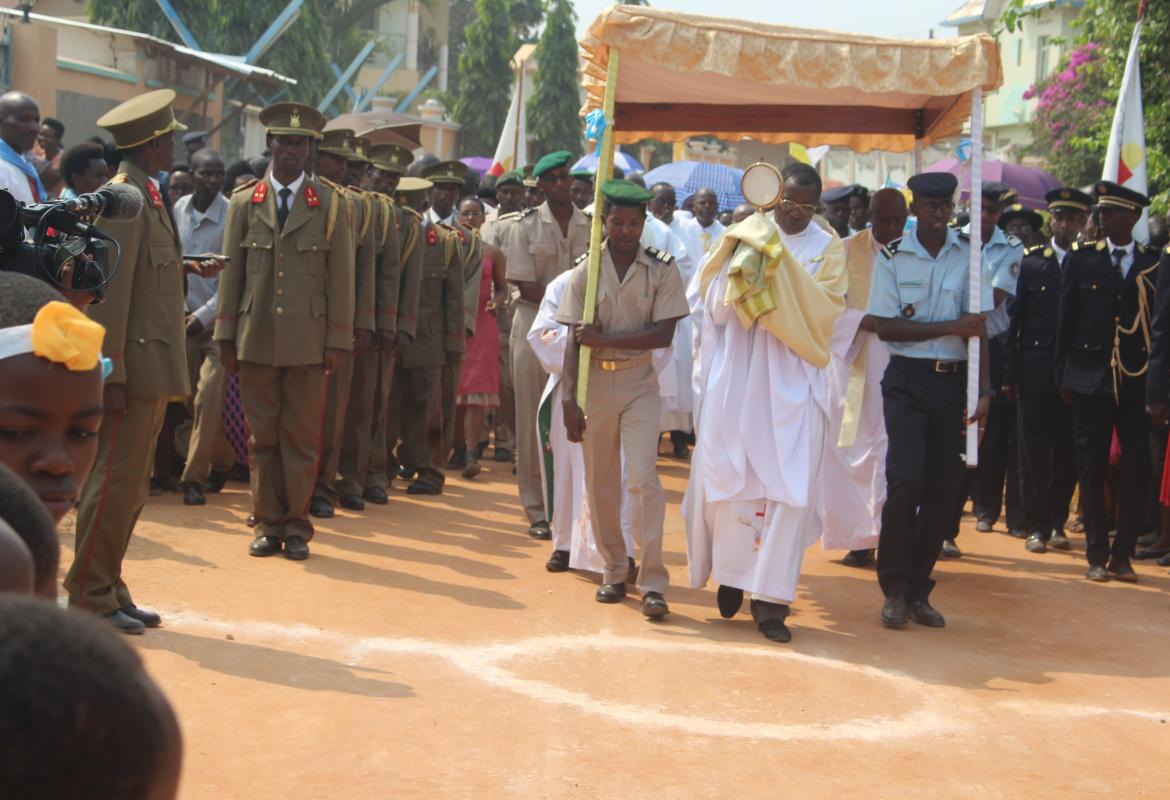 Lors de la procession 
