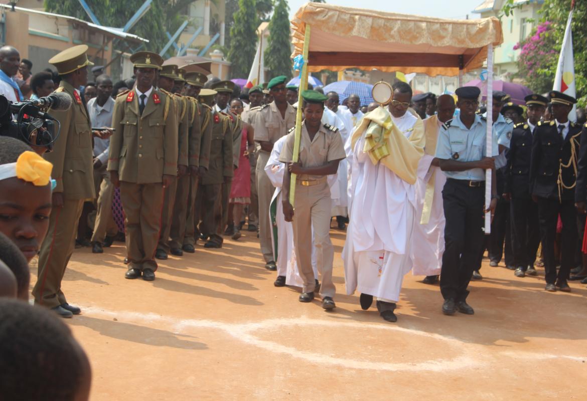 Lors de la procession 