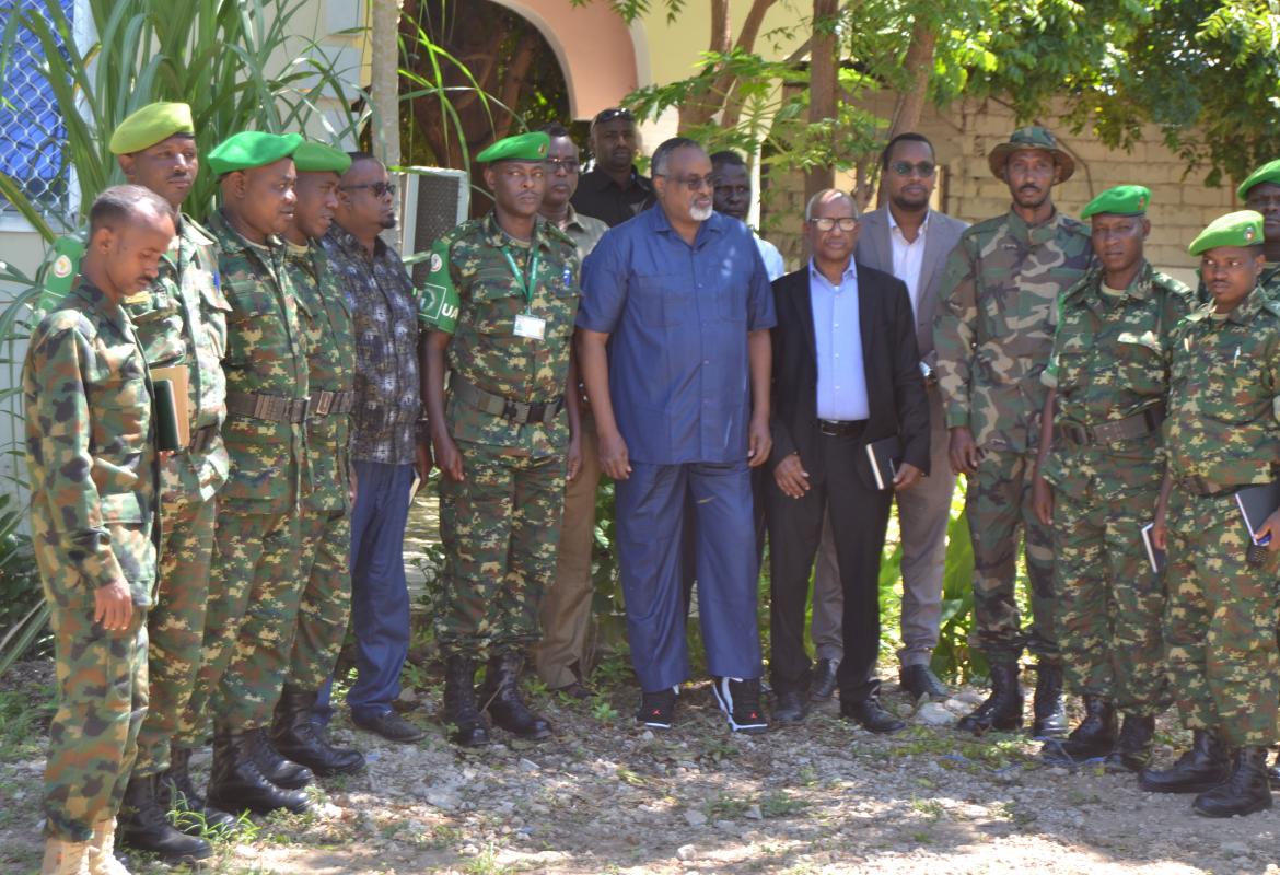 Visite du Commandant secteur 5 au Président de  l’Etat de Hirshabelle